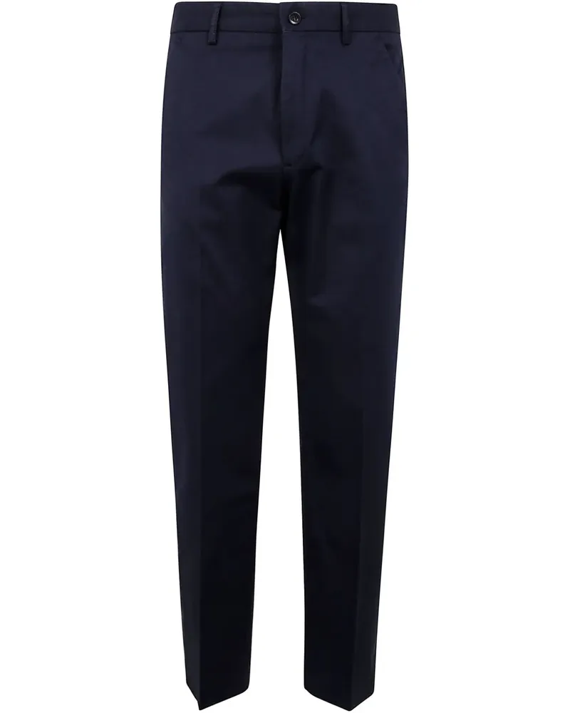 Incotex Chino mit Bügelfalten - Blau Blau