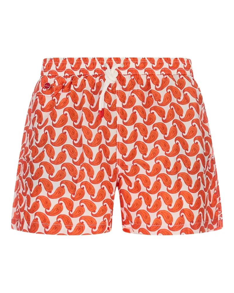 Kiton paisley-print swim shorts - Weiß Weiß