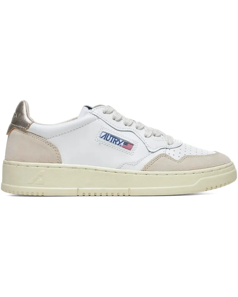 AUTRY Medalist Low perforated leather sneakers - Weiß Weiß