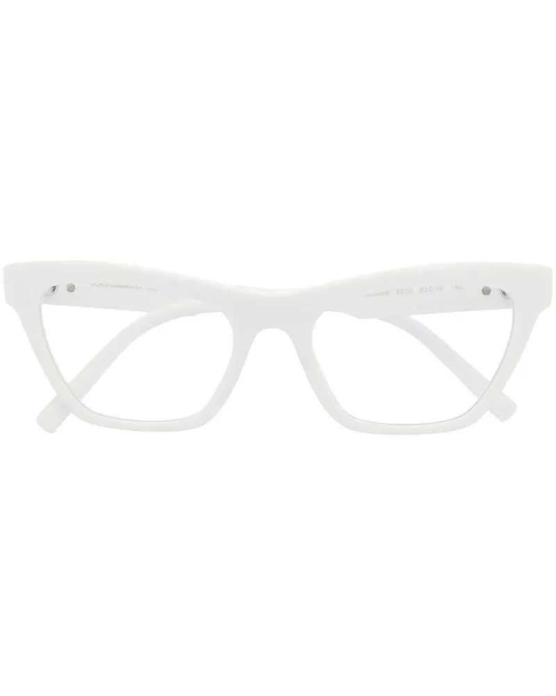 Dolce & Gabbana Brille mit Cat-Eye-Gestell - Weiß Weiß
