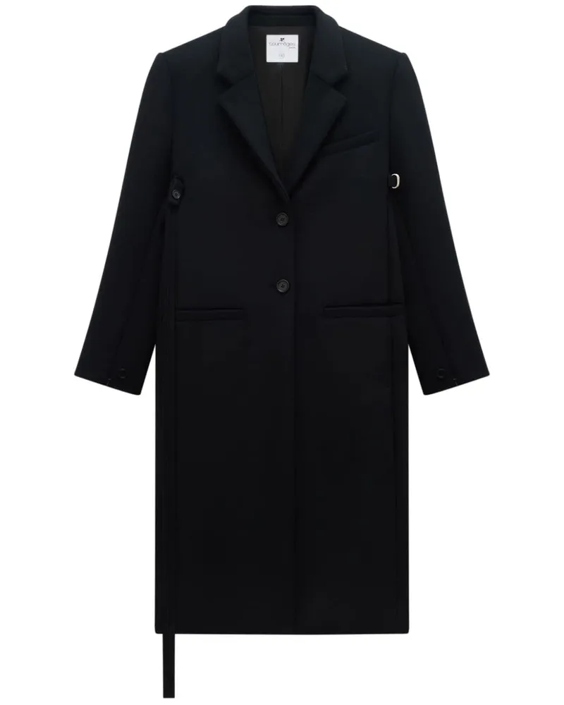 Courrèges Einreihiger Blazer Schwarz