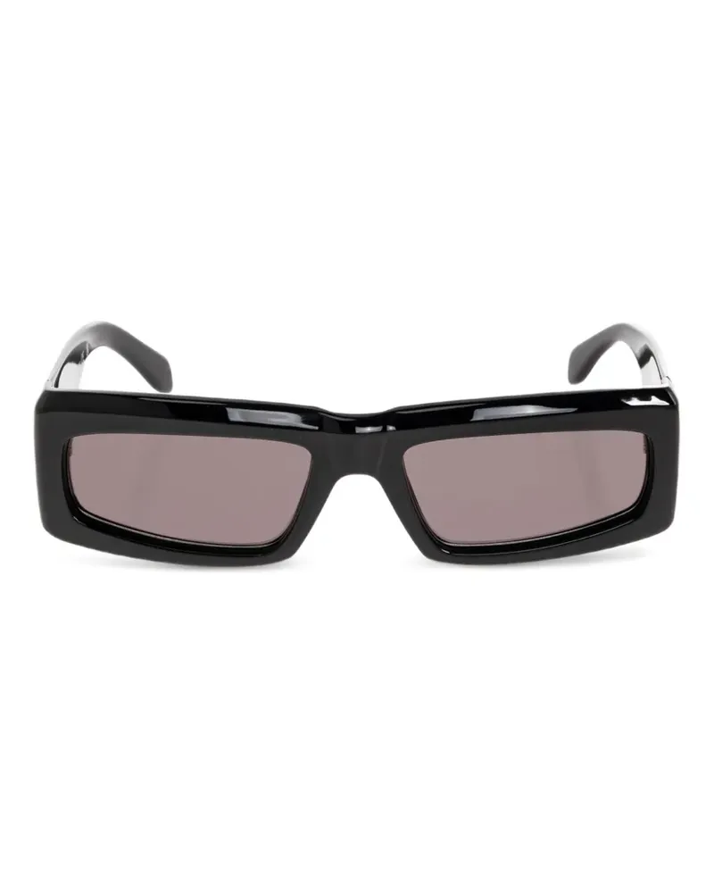 Palm Angels palm-tree plaque rectangle-frame sunglasses - Schwarz Schwarz