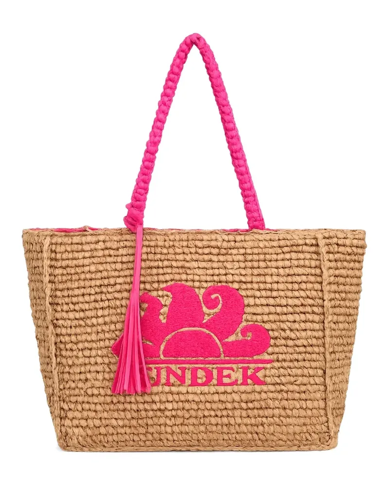Sundek Quasten-Tote Bag mit Logo-Stickerei - Nude Nude