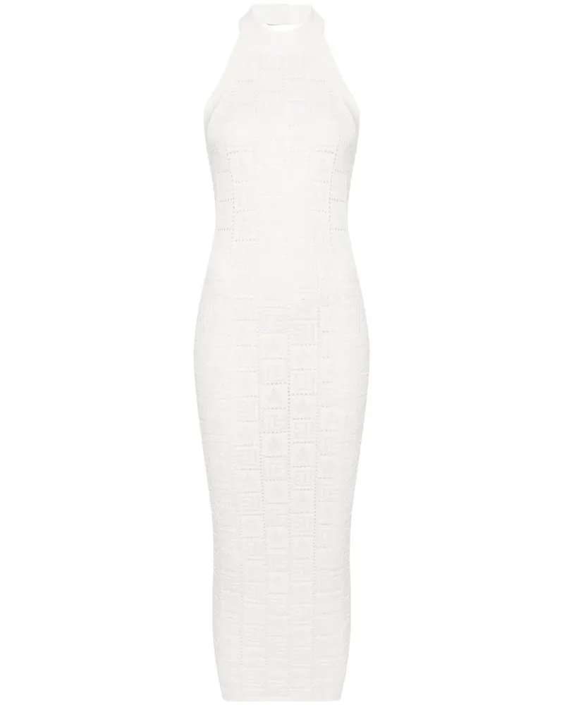 Balmain Gehäkeltes Midikleid - Weiß Weiß