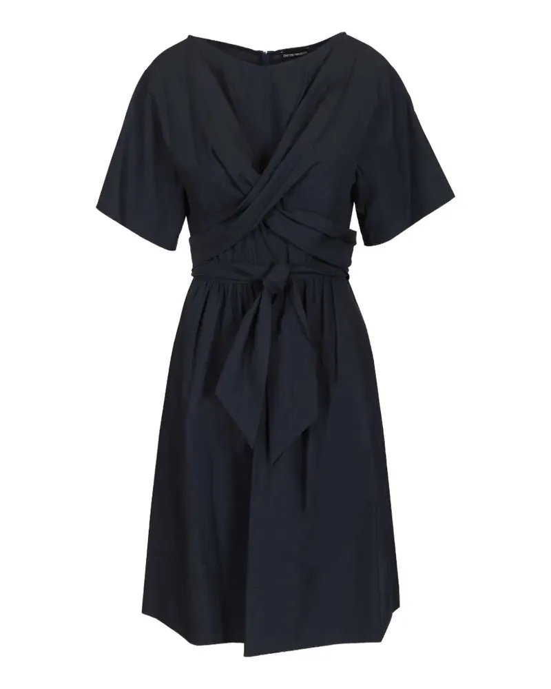 Emporio Armani V-neck belted midi dress - Blau Blau
