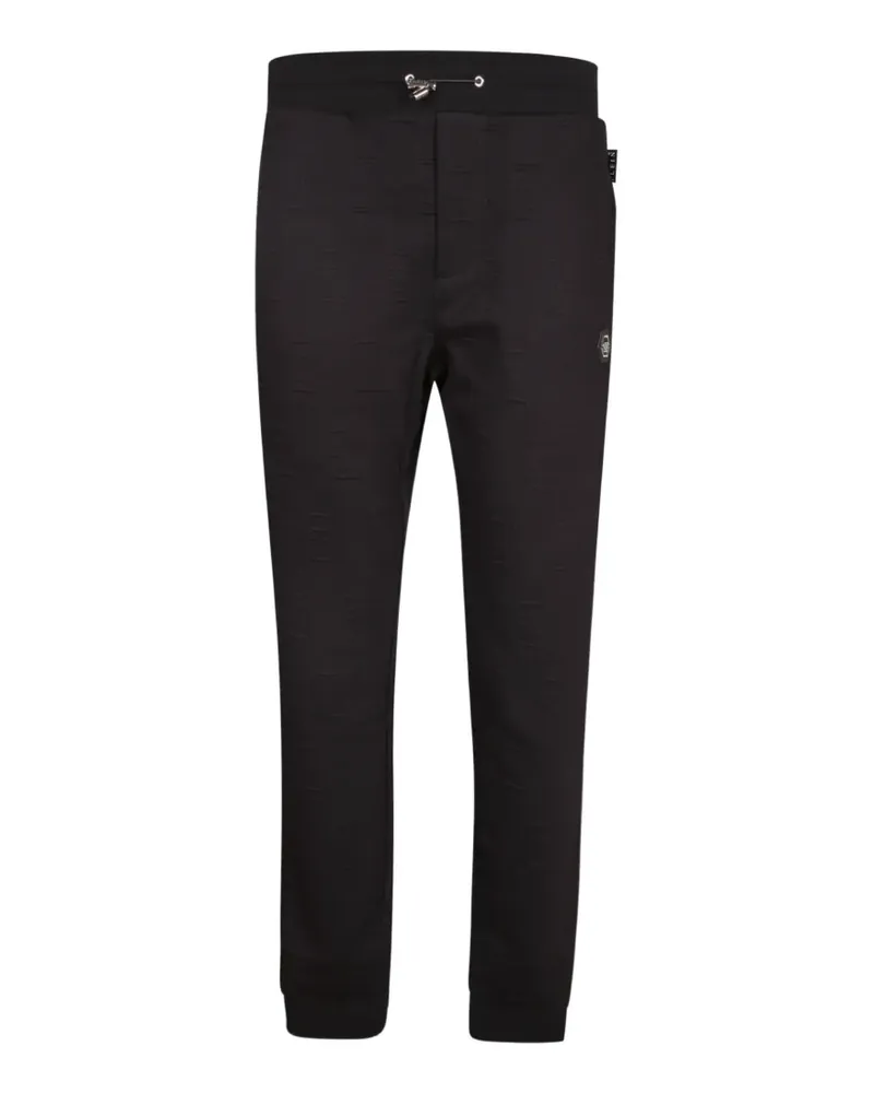 Philipp Plein jogging pants jacquard monogram - Schwarz Schwarz