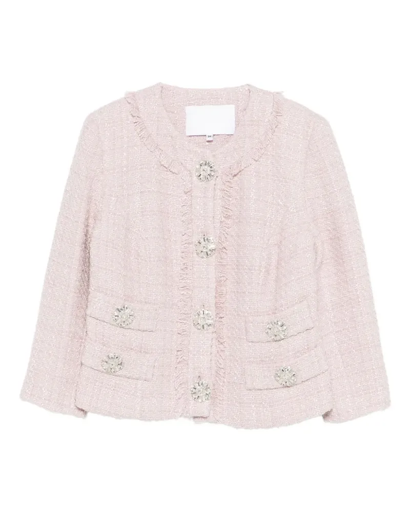 COSTARELLOS Macie Cropped-Jacke aus Tweed - Rosa Rosa