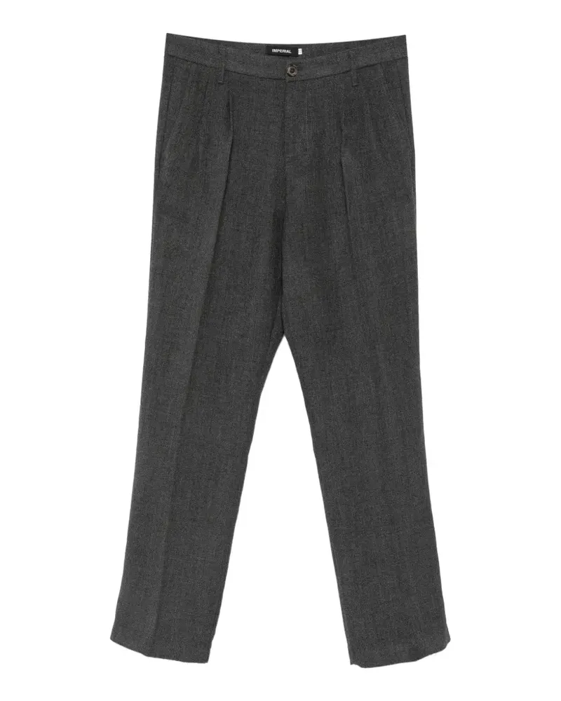 IMPERIAL Straight-Leg-Hose mit Falten - Grau Grau