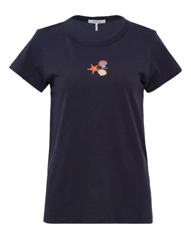 Rag & Bone embroidered T-shirt - Blau Blau