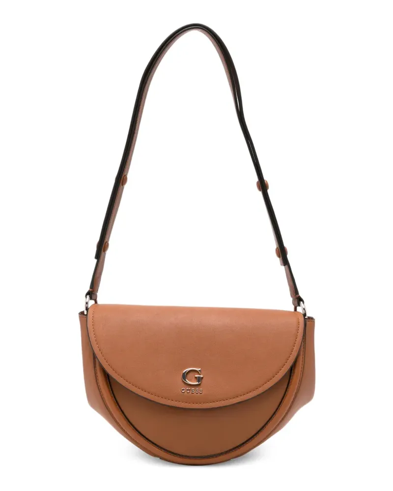 Guess Coleen Umhängetasche mit Logo-Schild - Braun Braun