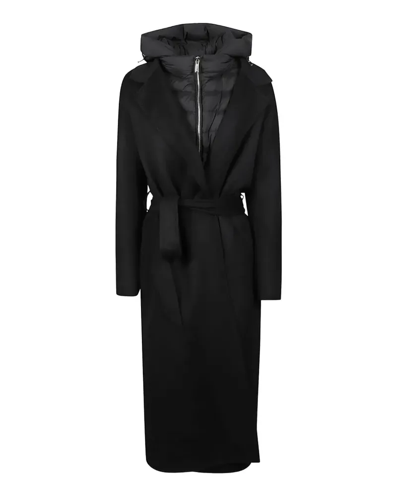 MOORER belted hooded coat - Schwarz Schwarz