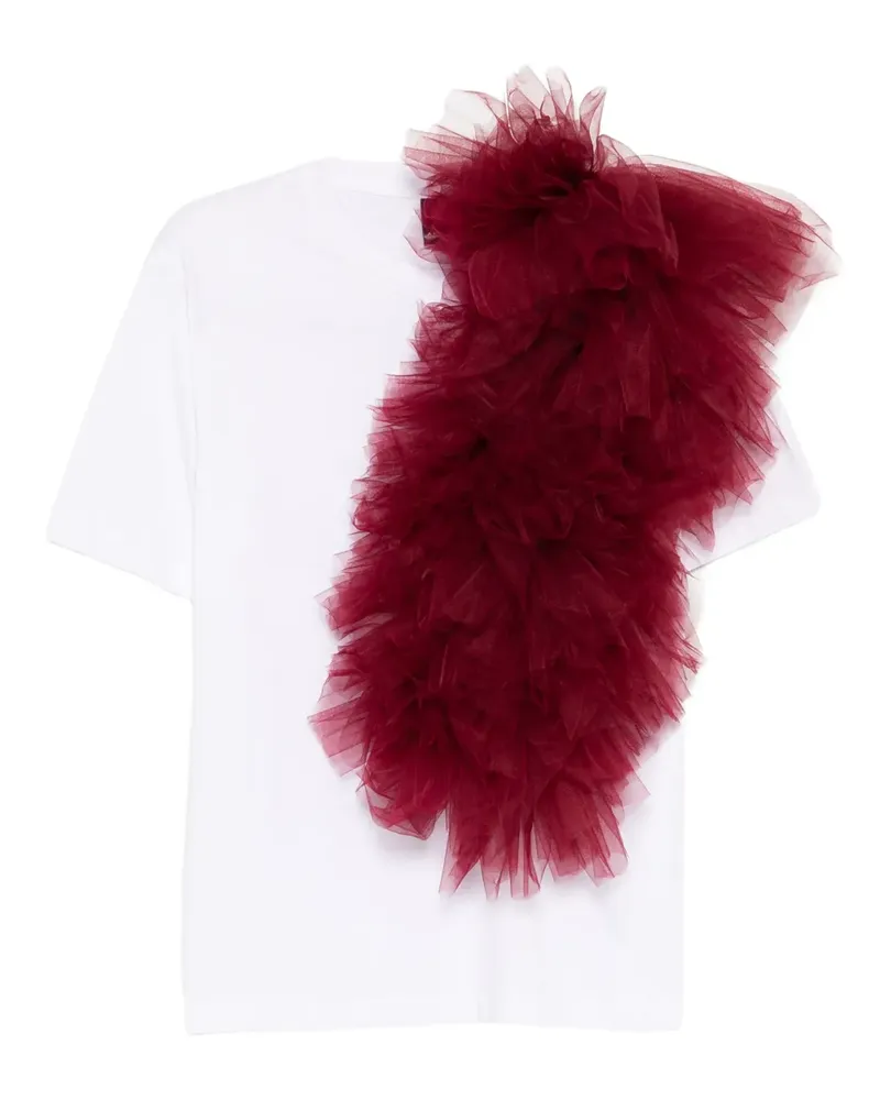 ALCHEMY ruffled-detail T-shirt - Weiß Weiß