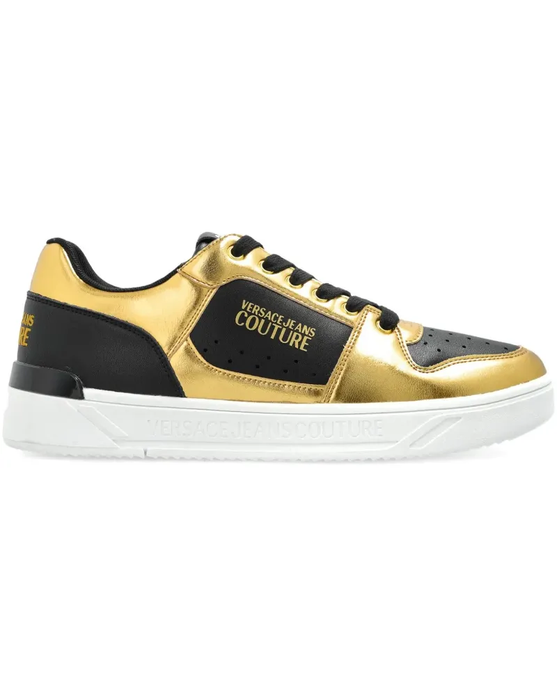 Versace Jeans Sneakers mit Metallic-Einsätzen - Gold Gold