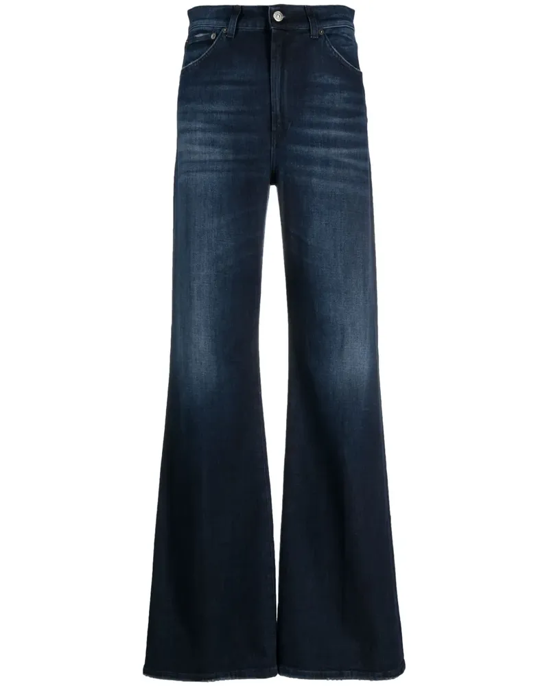 Dondup Weite High-Waist-Jeans - Blau Blau