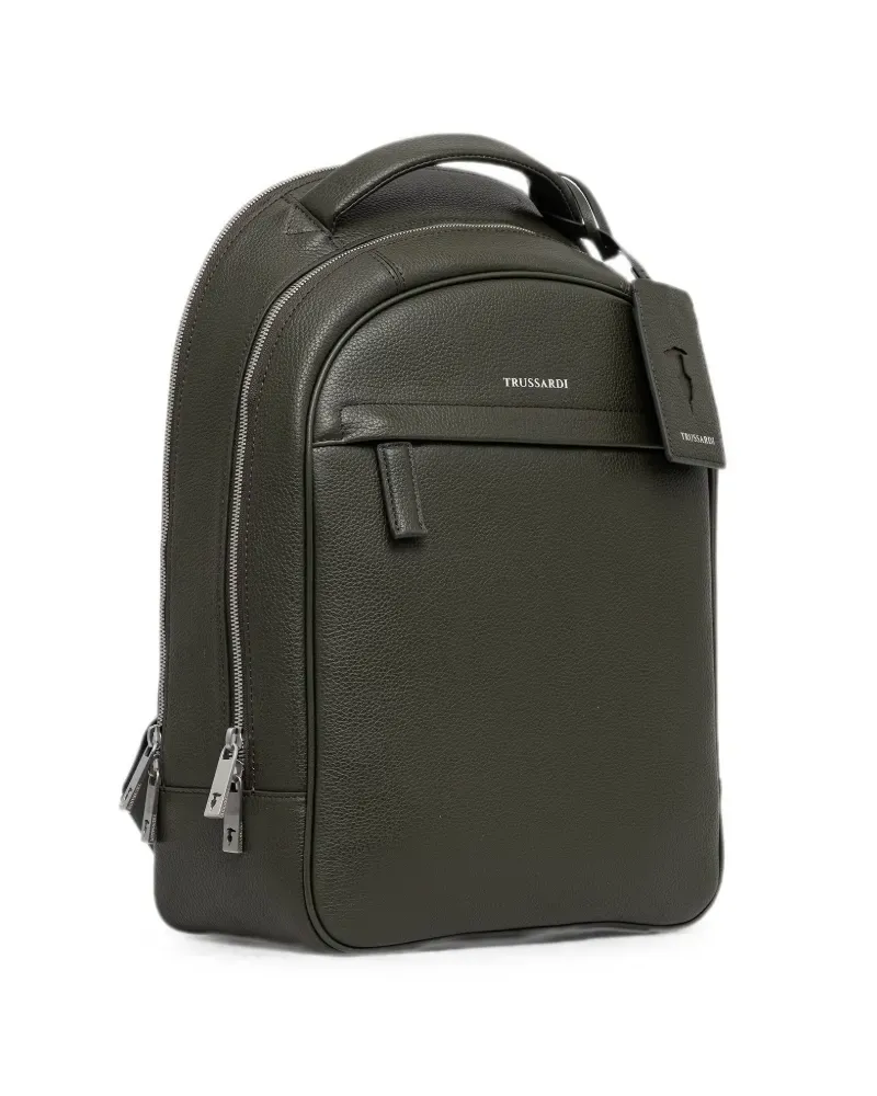 Trussardi Office pebbled-effect backpack - Grün Grün