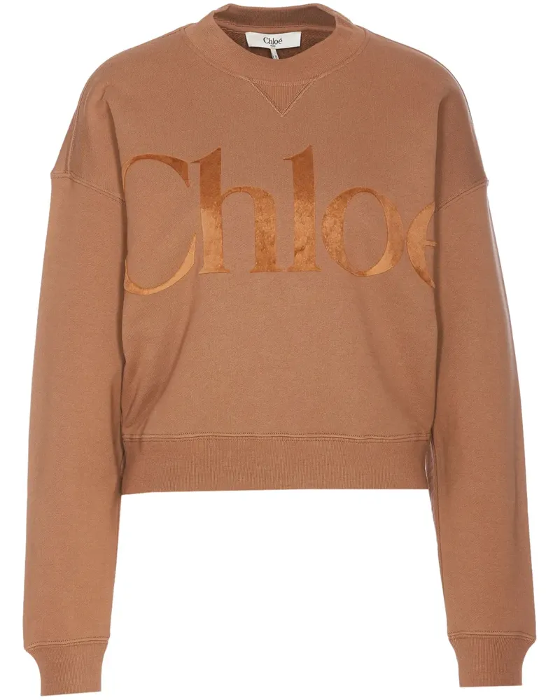 Chloé Sweatshirt mit Logo-Prägung - Nude Nude