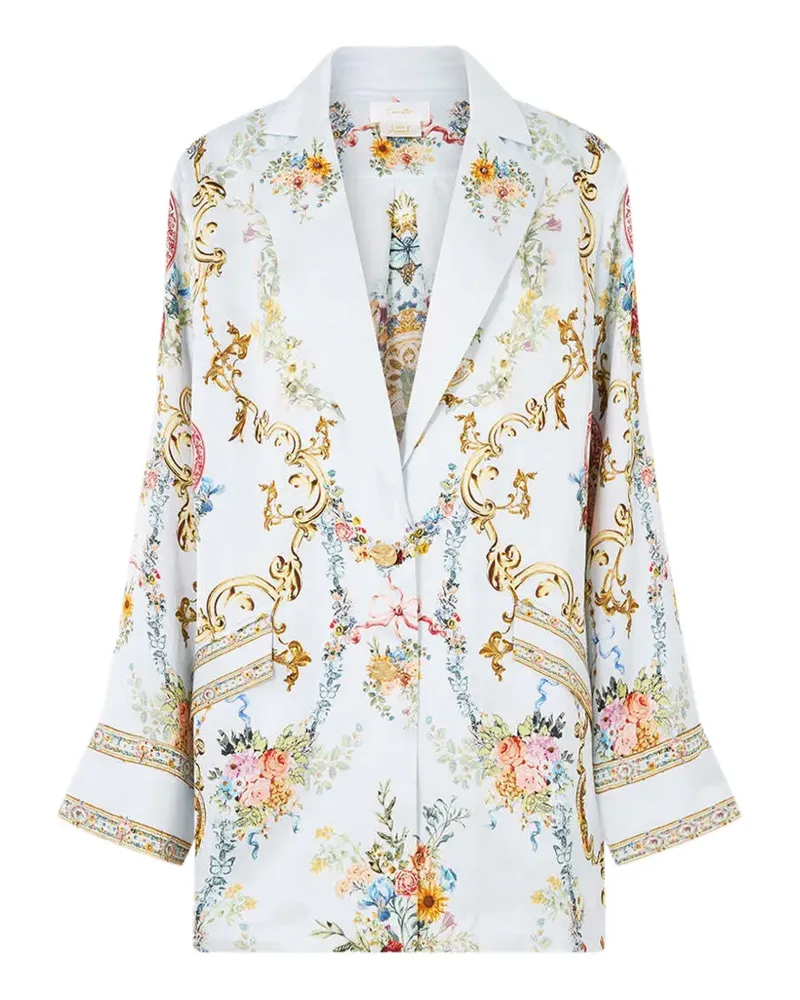 Camilla printed blazer - Weiß Weiß