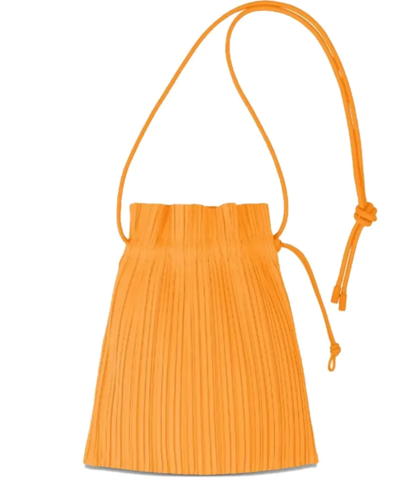 Issey Miyake Mini Umhängetasche mit Falten - Gelb Gelb