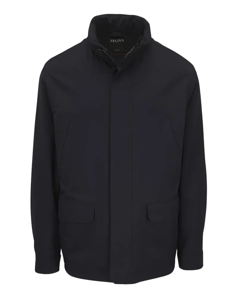 Ermenegildo Zegna hooded flap-pocket coat - Blau Blau