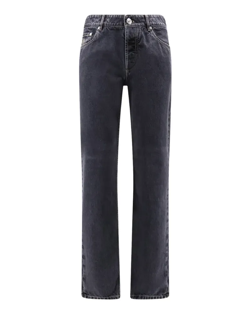 Brunello Cucinelli embroidered five pockets jeans - Grau Grau