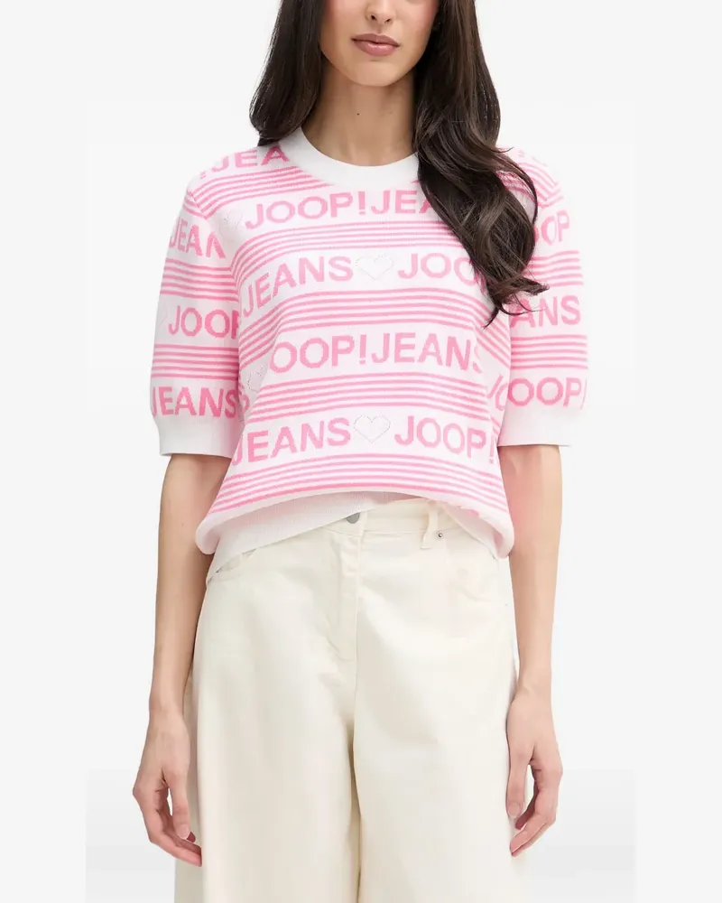 JOOP! Karie logo-pattern striped T-shirt - Weiß Weiß
