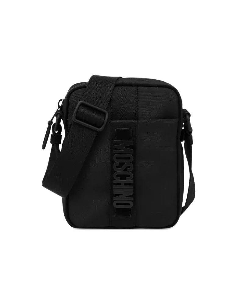 Moschino Kuriertasche mit Logo - Schwarz Schwarz