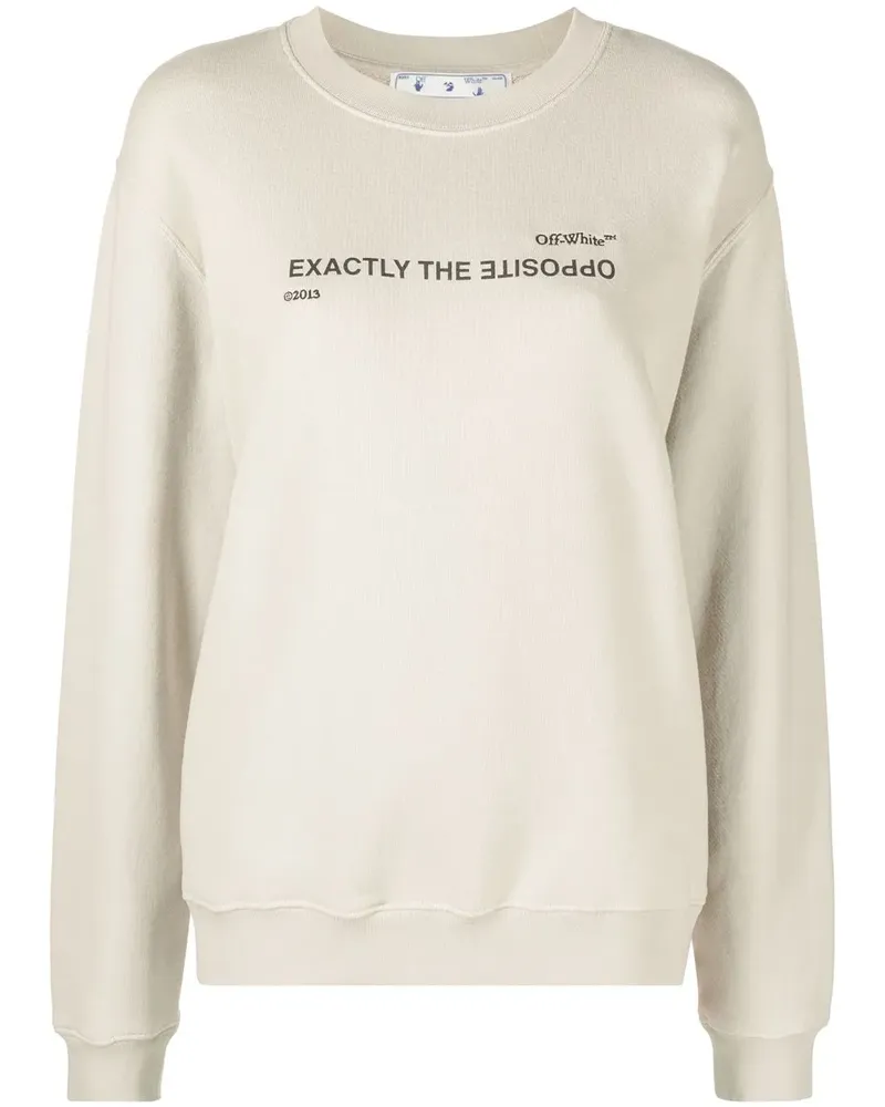 OFF-WHITE Sweatshirt mit Slogan-Print - Nude Nude