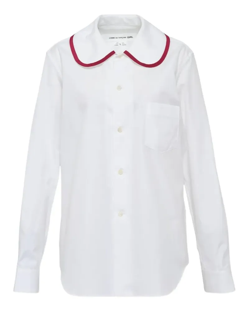 Comme des Garçons Bluse mit rundem Kragen - Weiß Weiß