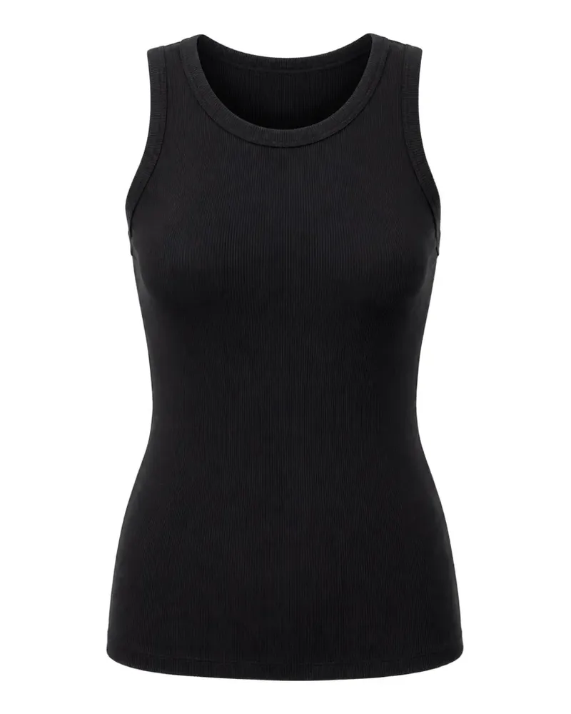 Handvaerk Geripptes Trägershirt - Schwarz Schwarz