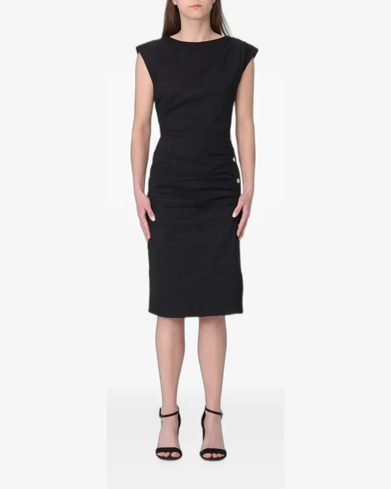 Pinko Alissa ruched midi dress - Schwarz Schwarz