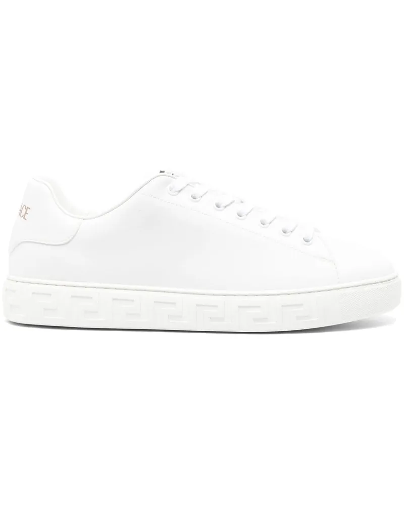 Versace Sneakers mit Greca-Prägung - Weiß Weiß