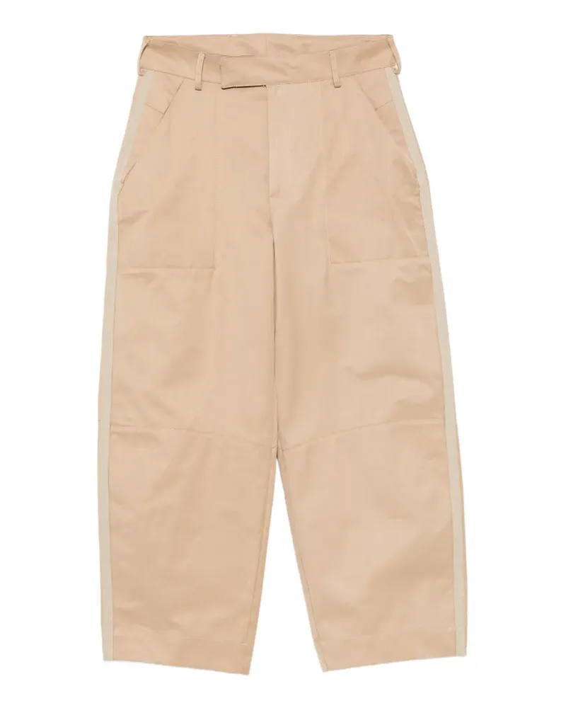 VICOLO side-stripe wide-leg trousers - Nude Nude
