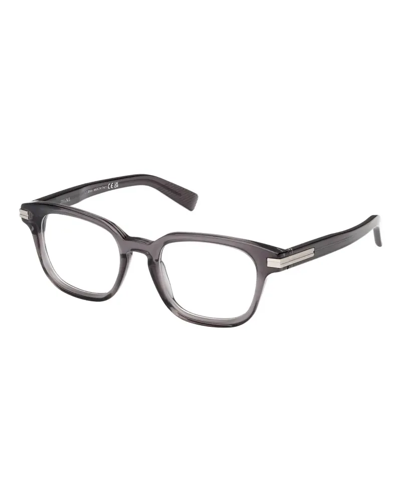 Ermenegildo Zegna Brille mit eckigem Gestell - Grau Grau