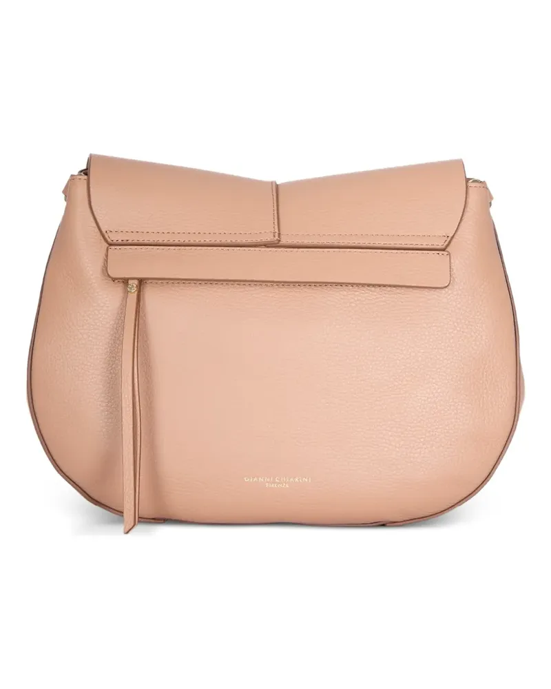 Gianni Chiarini Schultertasche aus strukturiertem Leder - Nude Nude