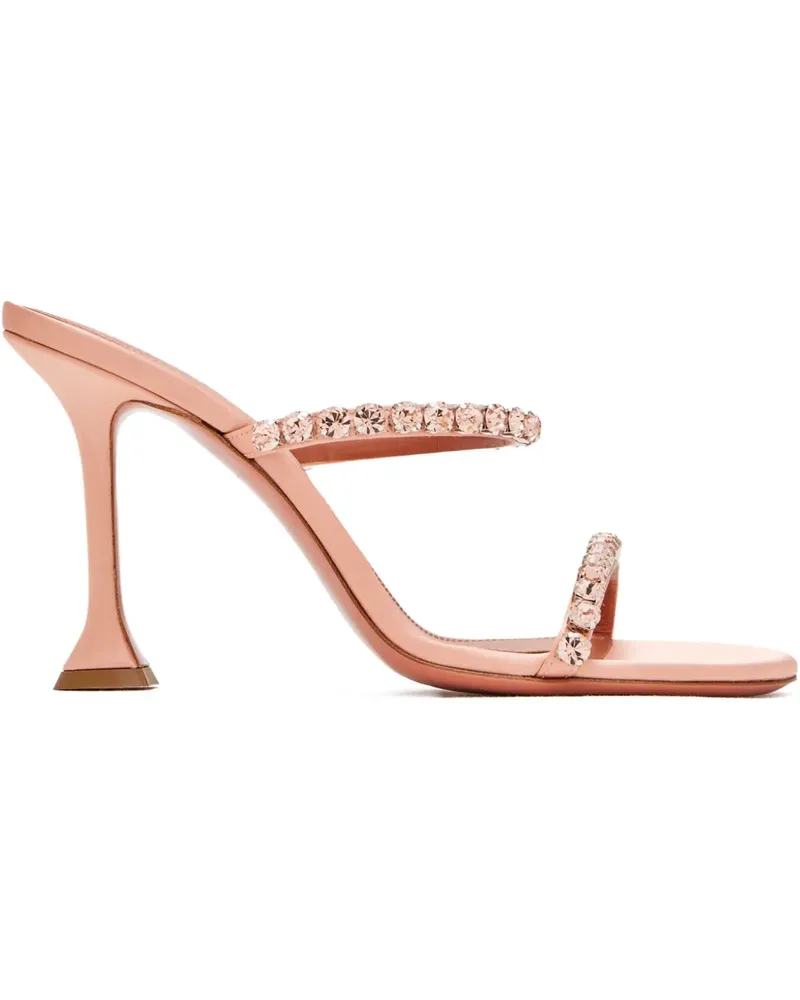 Amina Muaddi 95mm Gigi crystal-embellished sandals - Rosa Rosa