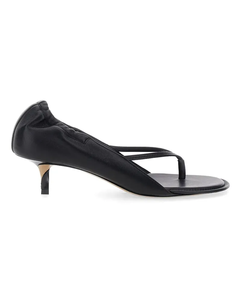 Jacquemus gathered leather sandals - Schwarz Schwarz
