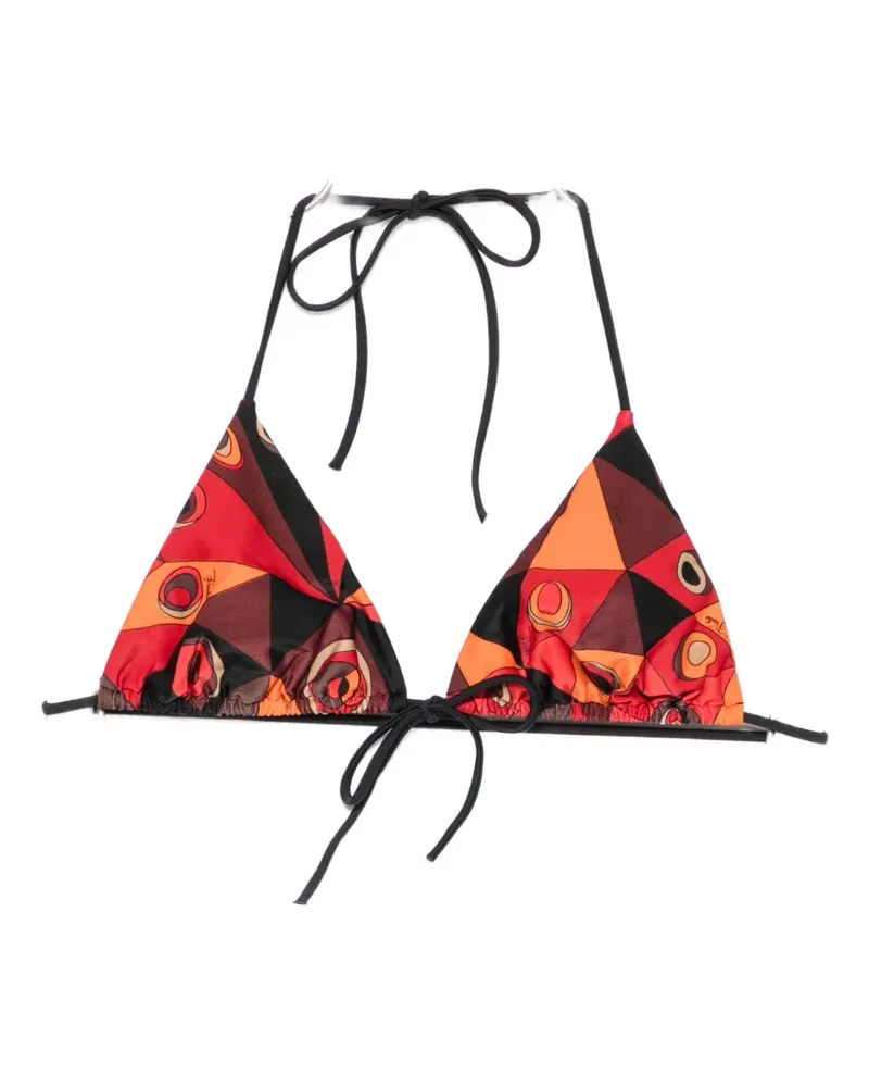 Emilio Pucci geometric-print triangle bikini top - Rot Rot