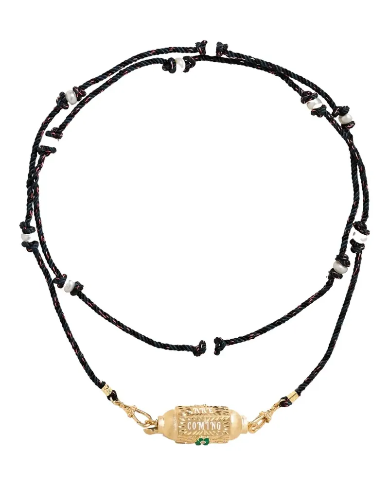 Marie Lichtenberg 14kt Good Things Locket Goldhalskette mit Diamanten Gold