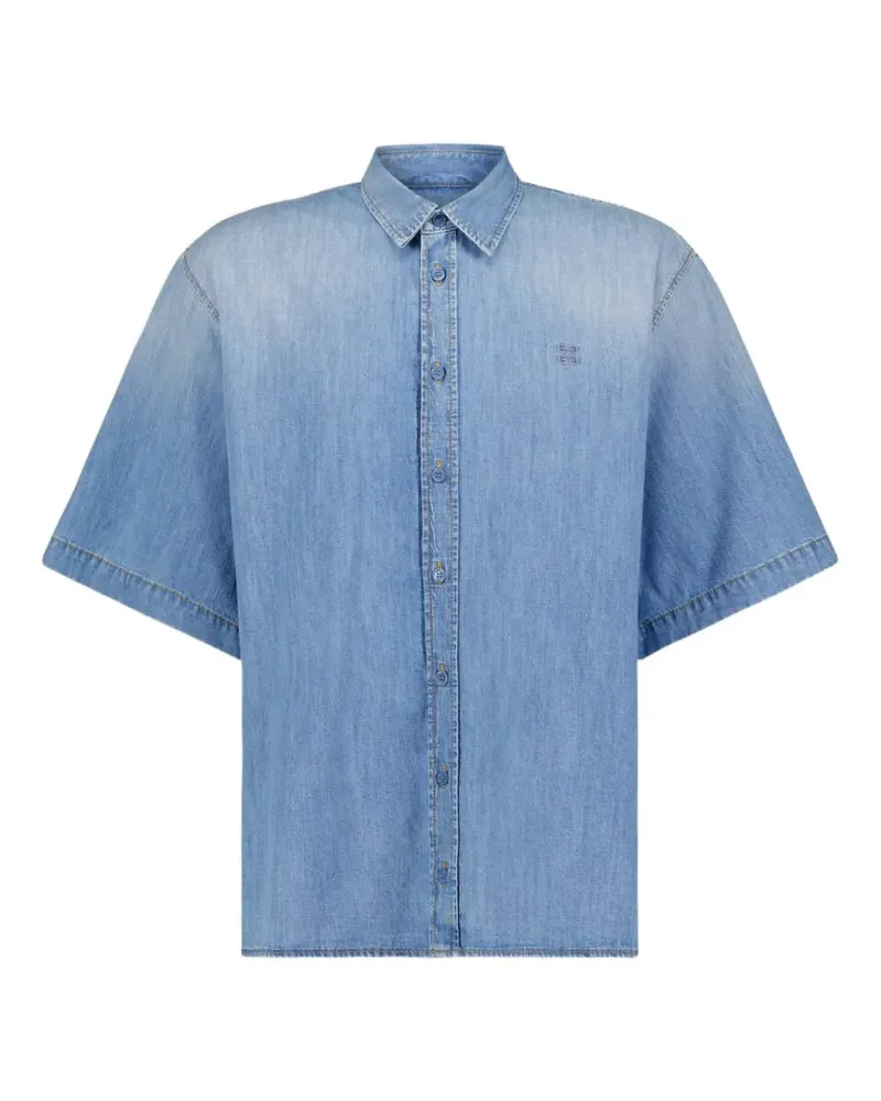 Givenchy Kurzärmeliges Jeanshemd - Blau Blau