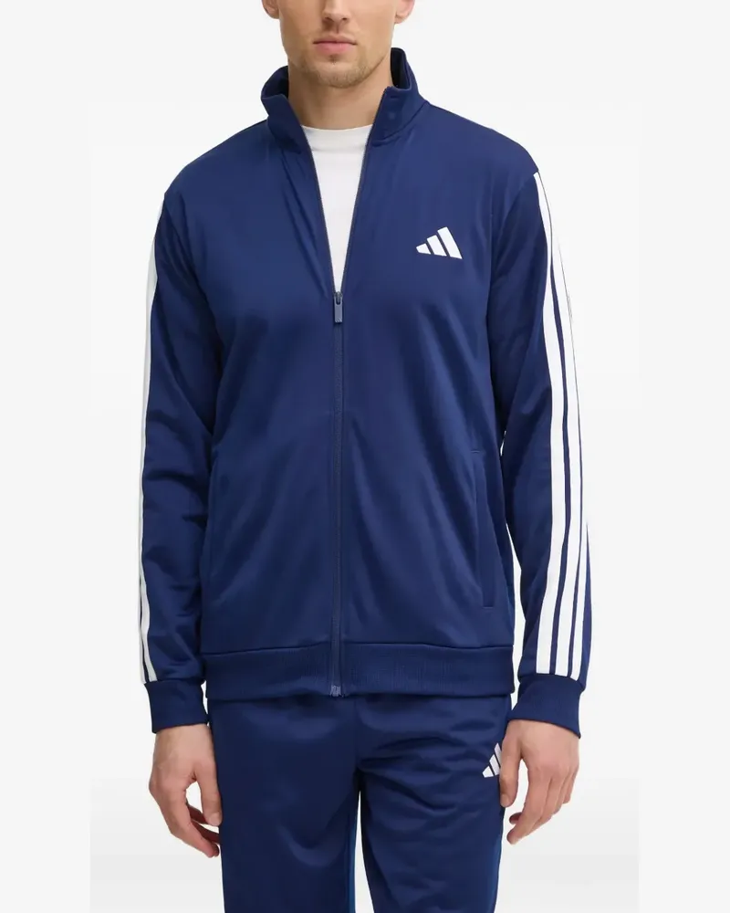 adidas side-stripe zip-up tracksuit - Blau Blau