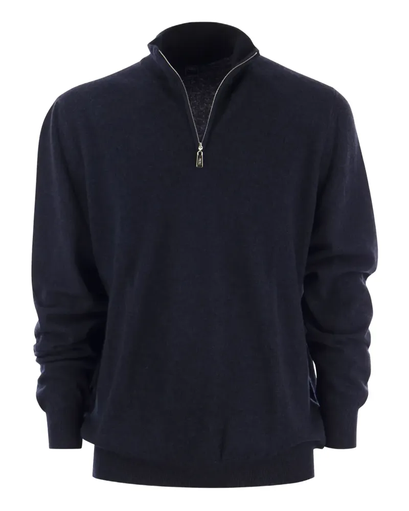 Fedeli Favonio Rollkragenpullover - Blau Blau