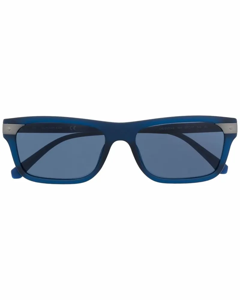 Calvin Klein Sonnenbrille mit eckigem Gestell - Blau Blau