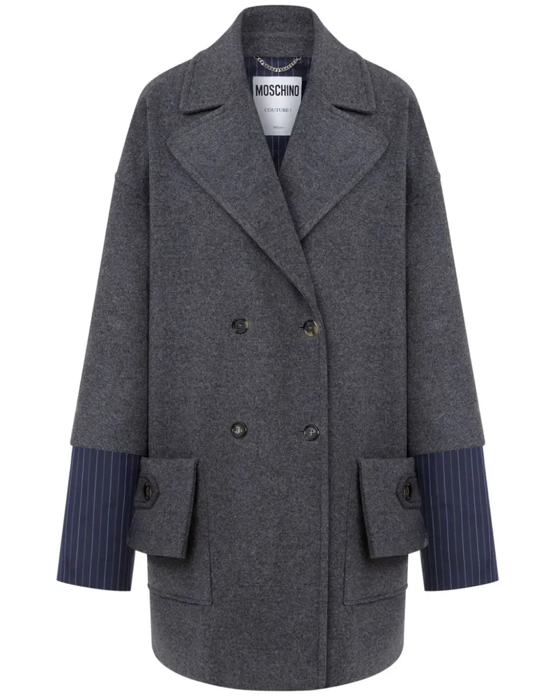 Moschino Klassische Cabanjacke - Grau Grau
