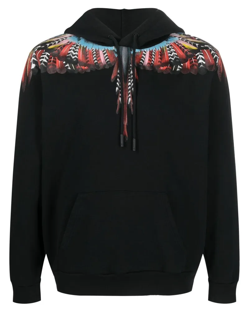 Marcelo Burlon | County of Milan Hoodie mit Grizzly Wings-Print Schwarz