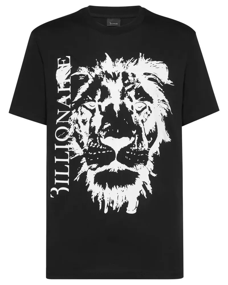 Billionaire T-Shirt mit Logo-Print - Schwarz Schwarz