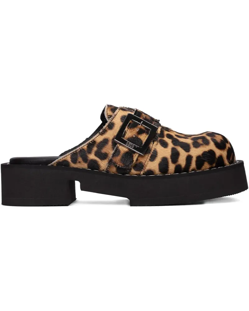Clarks x GCDS Mules mit Animal-Print - Braun Braun