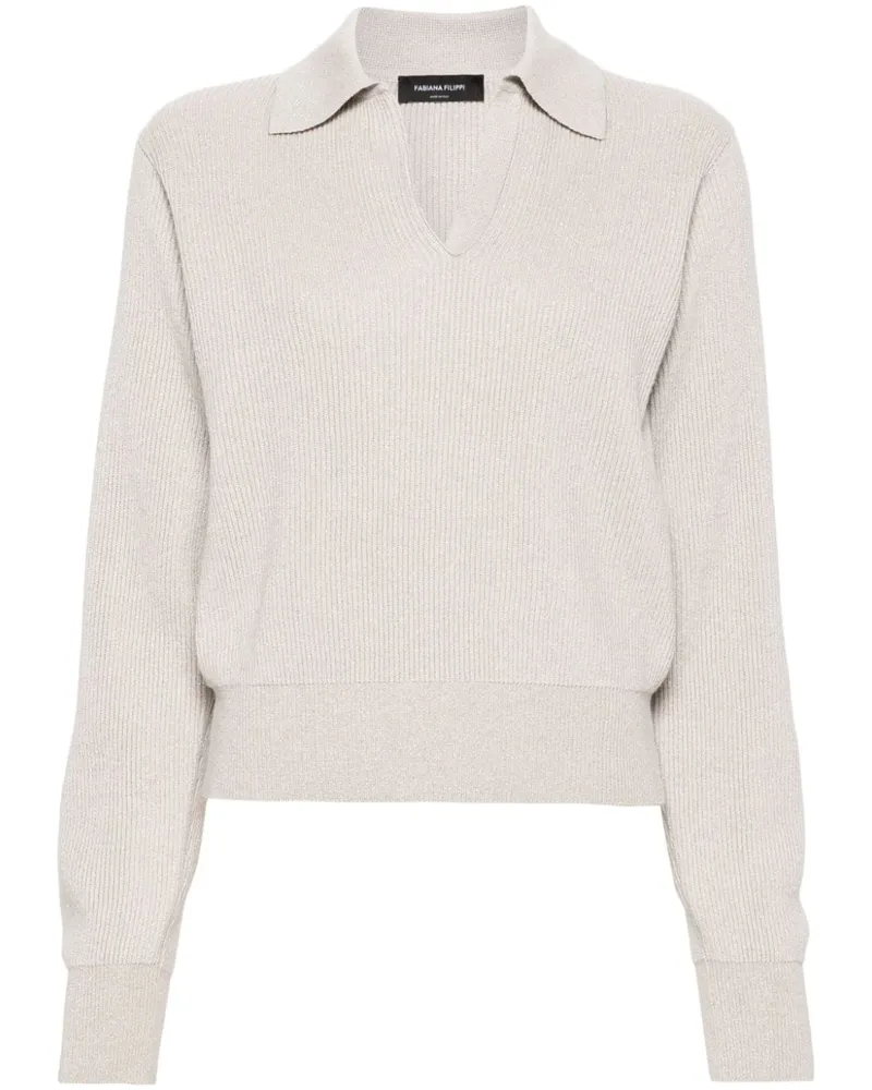 Fabiana Filippi Lamé-Pullover - Nude Nude