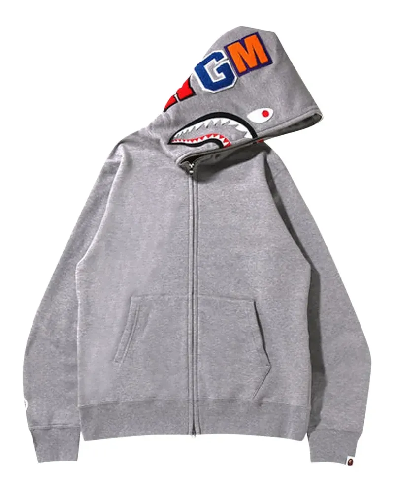 BAPE Shark' Kapuzenjacke - Grau Grau