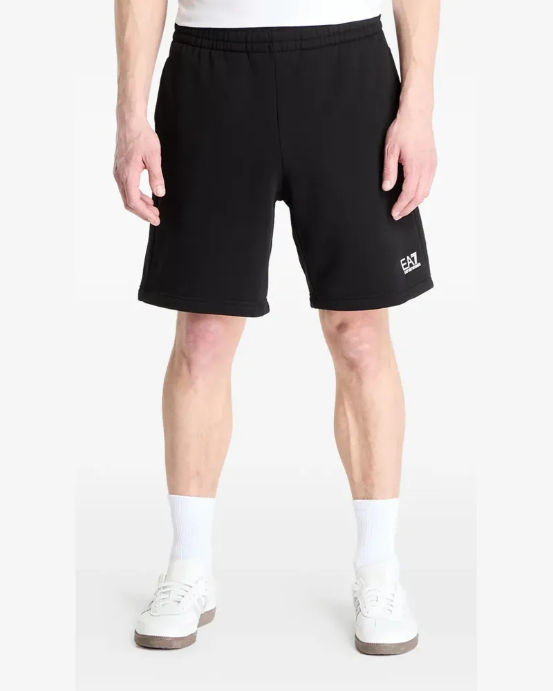 EA7 Shorts mit Logo-Print - Schwarz Schwarz