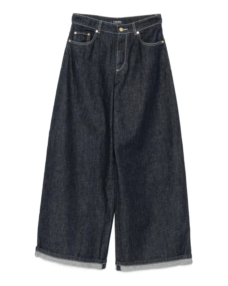 Max Mara wide-leg turn-up jeans - Blau Blau